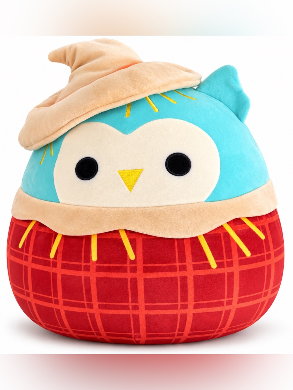 Squishmallows Winston Owl Scarecrow Plush Large 16” Halloween Fall Kellytoy